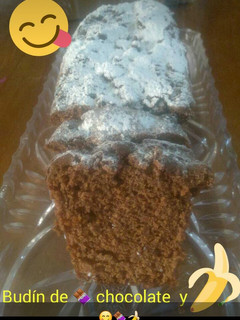 Una foto de Budín de banana y chocolate económico de un huevo!