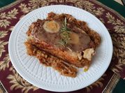 Una foto de pularda al horno