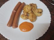 Una foto de salchichas rebozado