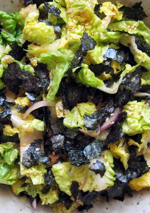 A picture of Cos Lettuce & Nori Salad.