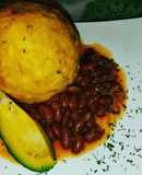 Mofongo Relleno de Arroz con Pollo