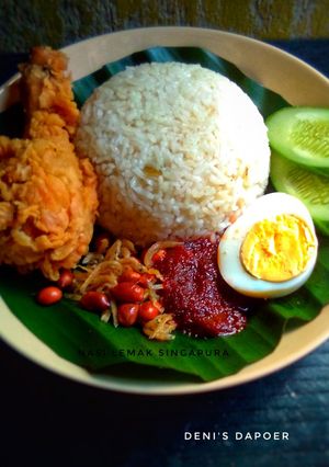 Foto resep Nasi lemak khas singapura