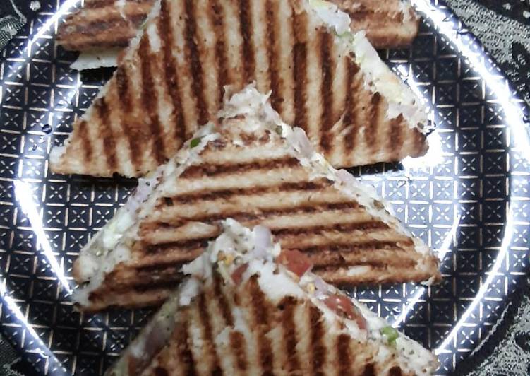 Recipe of Perfect Veg Grilled Cheese Sandwich