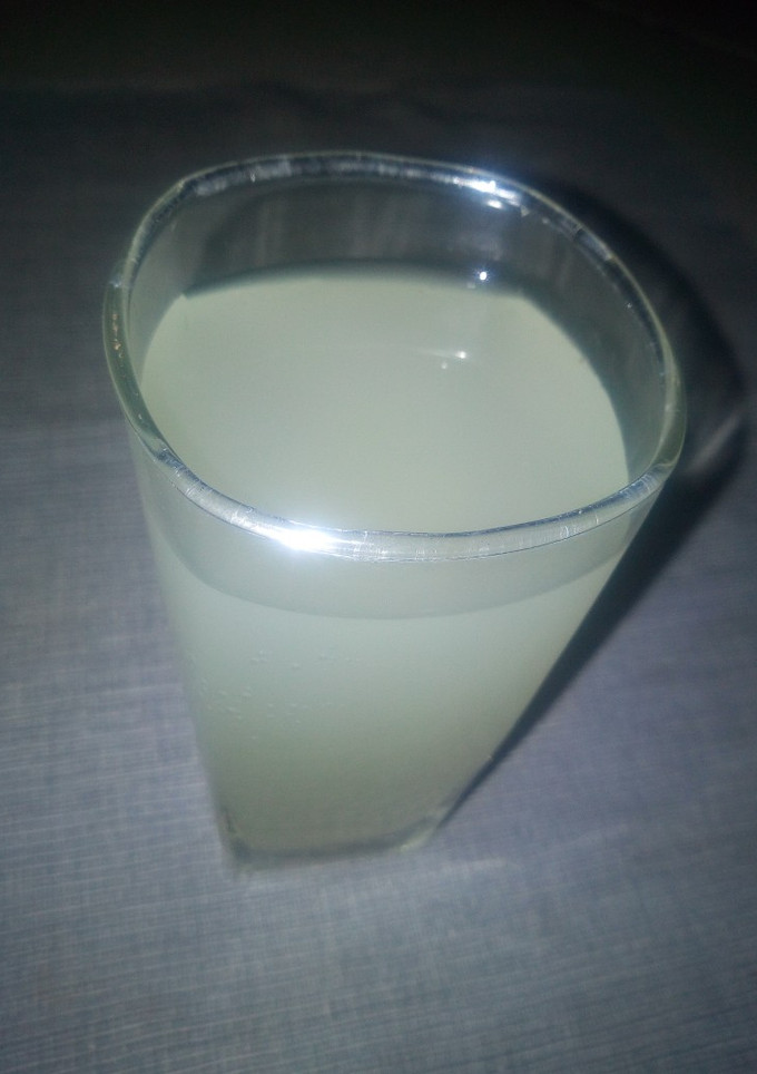 A picture of Ginger and cucumber juice.