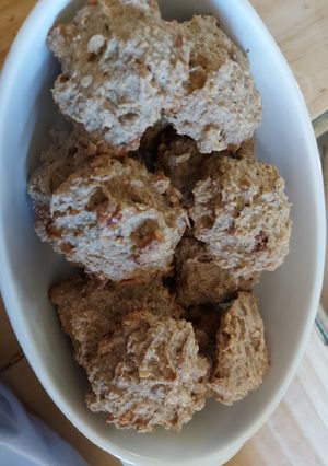 Una foto de Galletas de avena y plátano sin gluten, sin azúcar, muy ricas 😋
