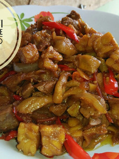 Foto resep Tumis hati ayam vs tempe kecap