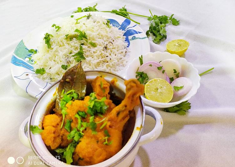 Steps to Make Perfect Chicken Curry with Jeera Rice