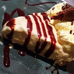 A picture of Ray's' Peanut Butter Ice Cream Pie.