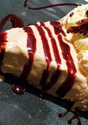 A picture of Ray's' Peanut Butter Ice Cream Pie.
