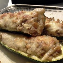 A picture of Zucchini boats.