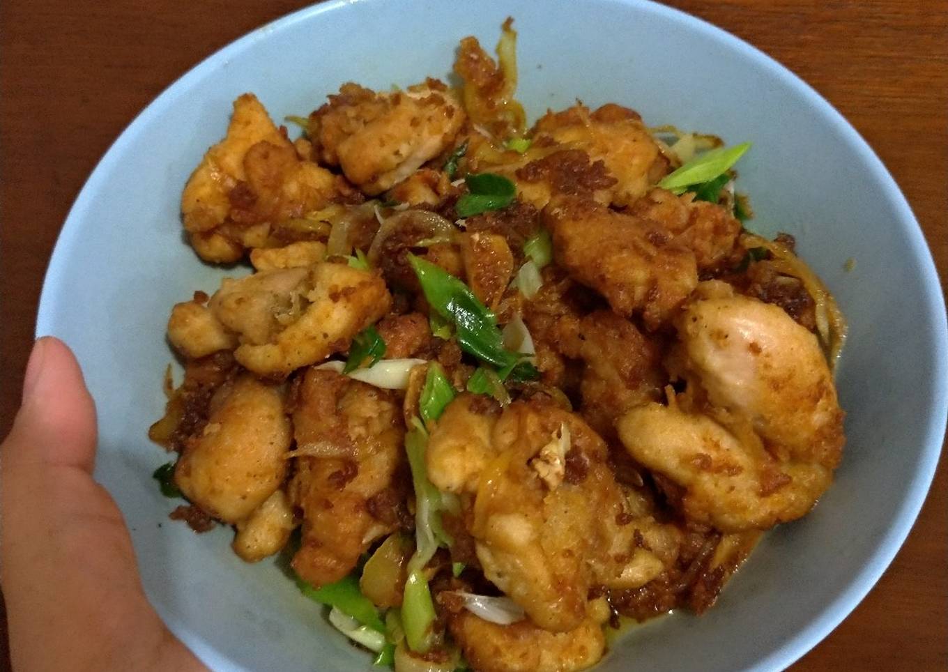 Ayam goreng saus krim