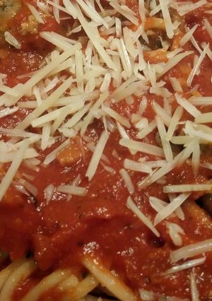 A picture of Hope's Homemade Bacon Cheese Speggeti Sauce.