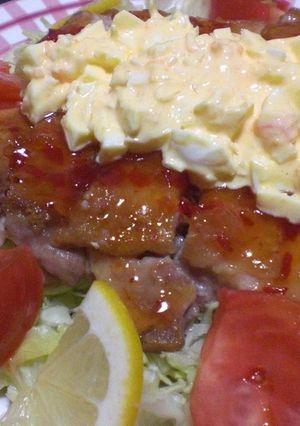 A picture of Chicken Nanban with Sweet Chili Sauce.