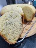 Budín de vainilla y semillas de amapola