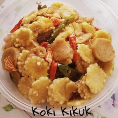 A picture of sweet baby corn stir fry.