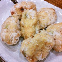 A picture of Taro Root & Fluffy Fried Tofu with Edamame.