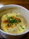 Onion Gratin Soup with Wheat Gluten