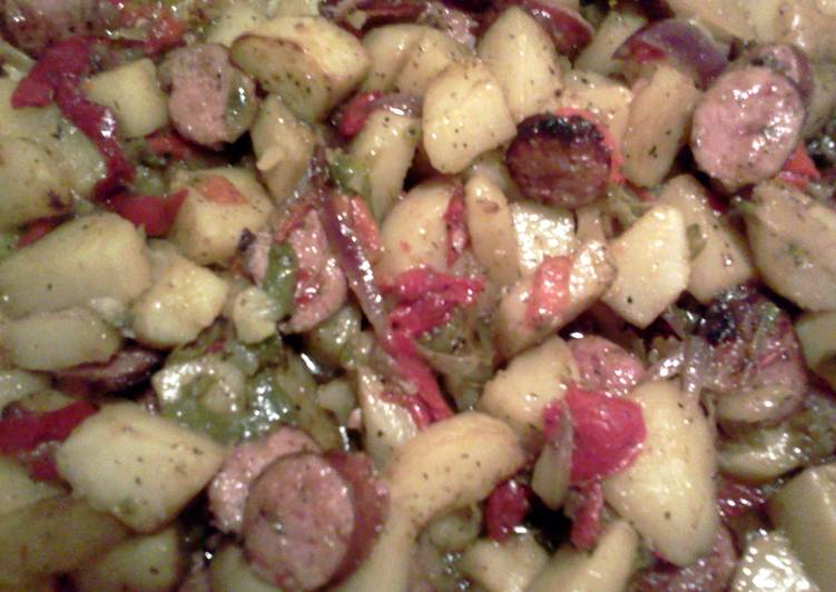 Easiest Way to Prepare Any-night-of-the-week Potatoe &amp; sausage bake