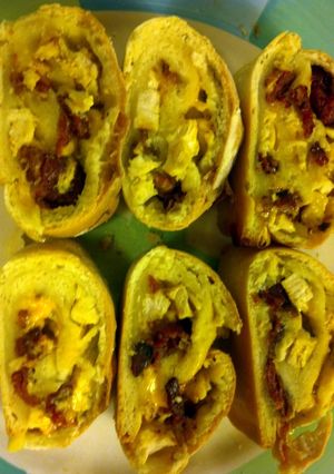 A picture of Chicken Bacon Cheddar Pinwheels.