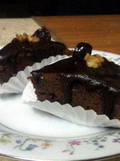 A picture of cherry & Walnut Brownies.