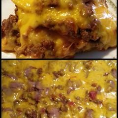 A picture of Cara's Green Chile Enchilada Bake.