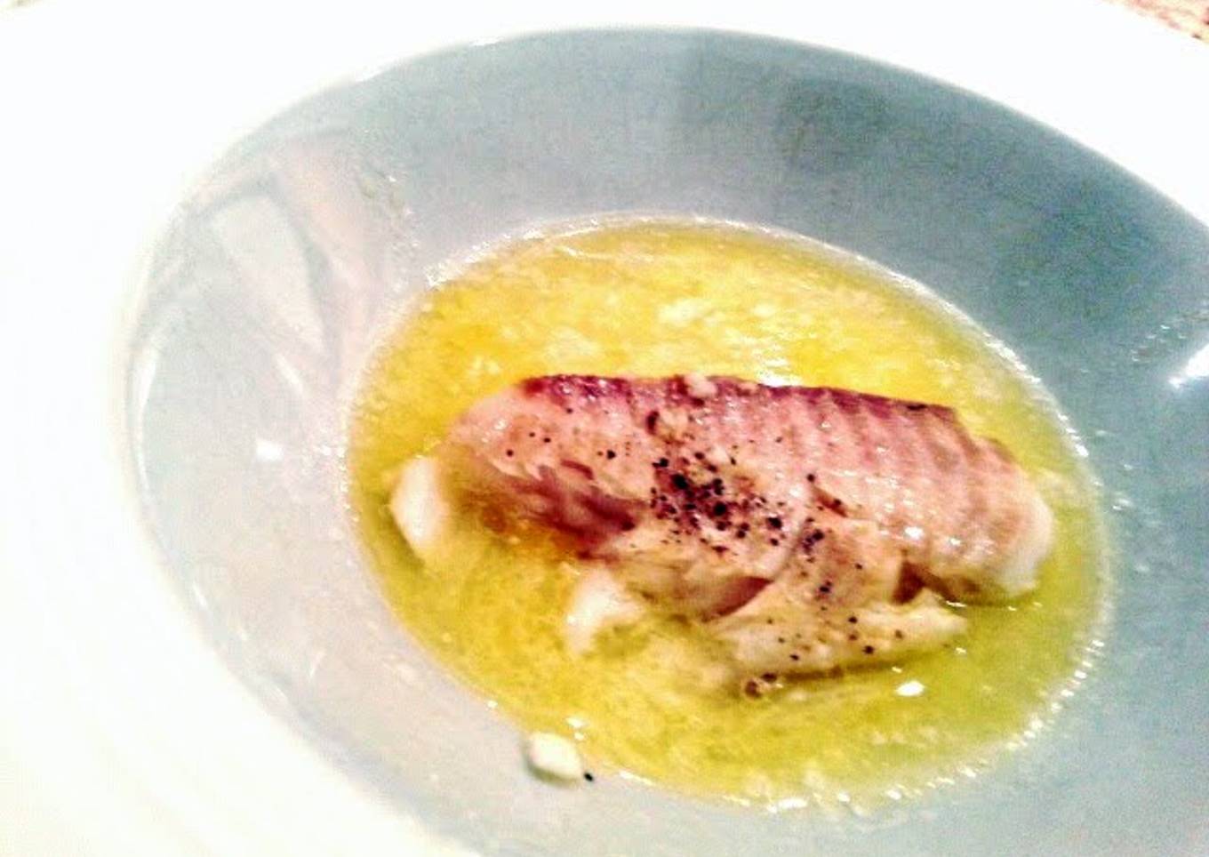Louise's Baked Tilapia in Garlic-Butter and Vinegar sauce