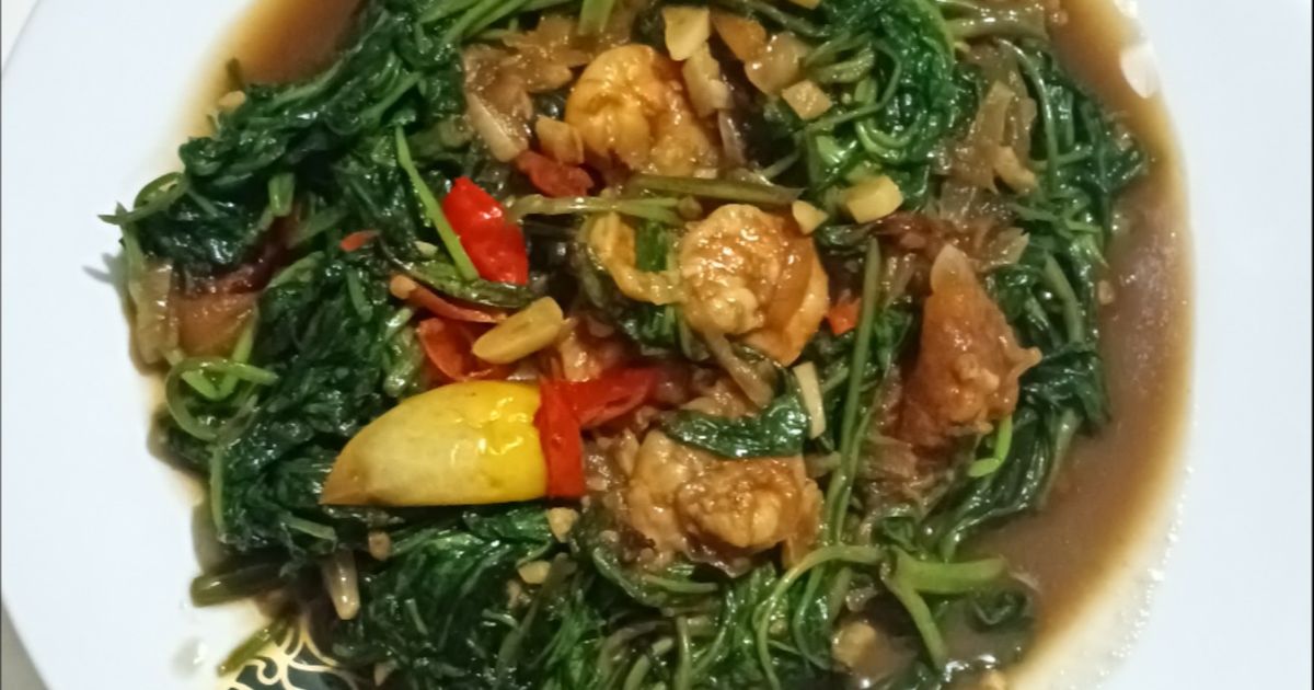 1257. Tumis Kangkung Udang Ala Resto