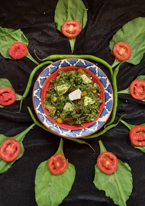 વેજીટેબલ પનીર પાલક રાઈસ (Vegetable Paneer Palak Rice Recipe In Gujarati) રેસીપી મુખ્ય ફોટો