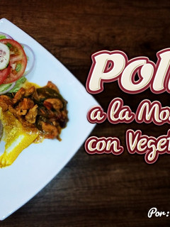 Una foto de Pollo a la mostaza con vegetales