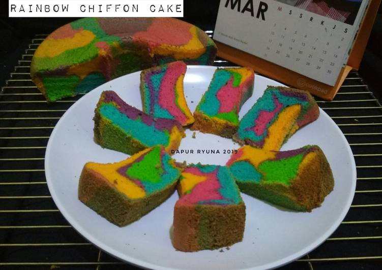 Rainbow Chiffon Cake