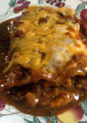 A picture of Beef and Bean Burritos Supreme..