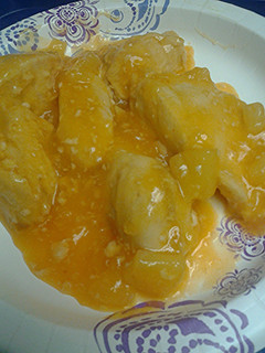A picture of Pineapple chicken.