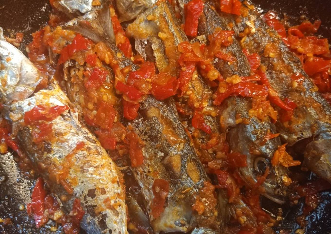 Ikan gembung sambal goreng😍