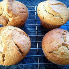 A picture of Brown Sugar Muffins with Jam Centres.