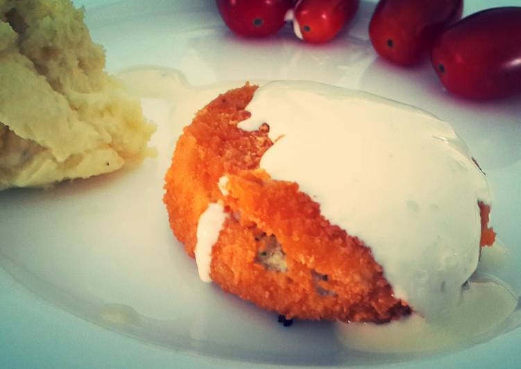 Recipe of Speedy Fishburgers with lemonsauce and puree