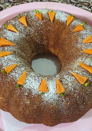 عکسی از دستور کیک هویج و دارچین