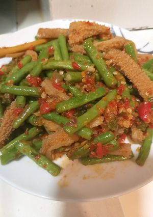 Foto resep Sambel goreng babat kacang panjang