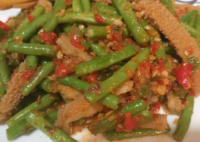 Standar Resep mudah buat Sambel goreng babat kacang panjang  sesuai selera