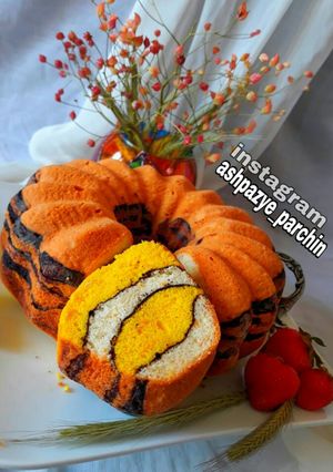 عکسی از دستور کیک مواج با سفیده تخم مرغ بدون فر 🌸