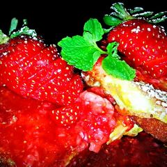A picture of Mike's Banana Bread French Toast.
