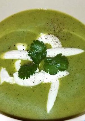 A picture of avocado gazpacho.