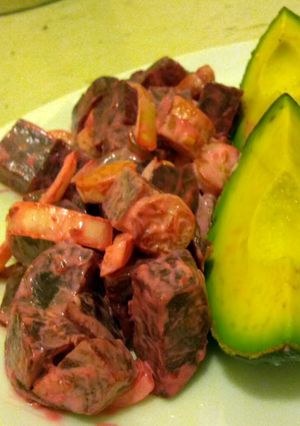 A picture of Creamy Beet Salad.