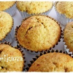 A picture of Easy Banana Muffins with Pancake Mix.