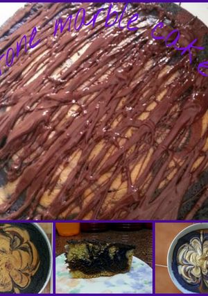 A picture of 3 tone marble cake.