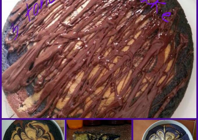 3 tone marble cake