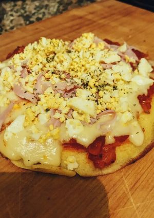 Una foto de Pizza con harina de arroz