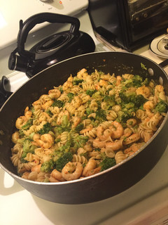 A picture of Shrimp Scampi With Broccoli.