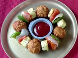 वेज पनीर विद कटलेट टिक्का (veg paneer with cutlet tikka recipe in Hindi)