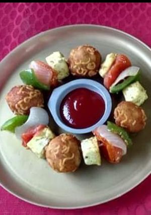 वेज पनीर विद कटलेट टिक्का (veg paneer with cutlet tikka recipe in Hindi) रेसिपी मुख्य फोटो