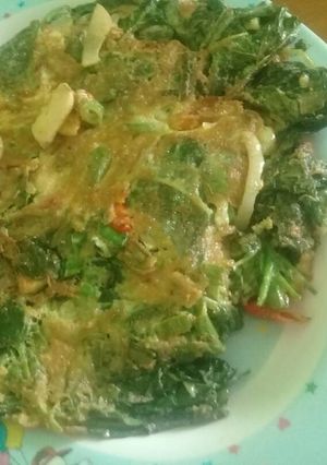 Foto resep Omlet bayam